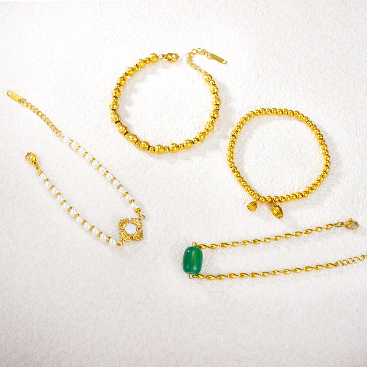  复古镀金不锈钢男女通用手链