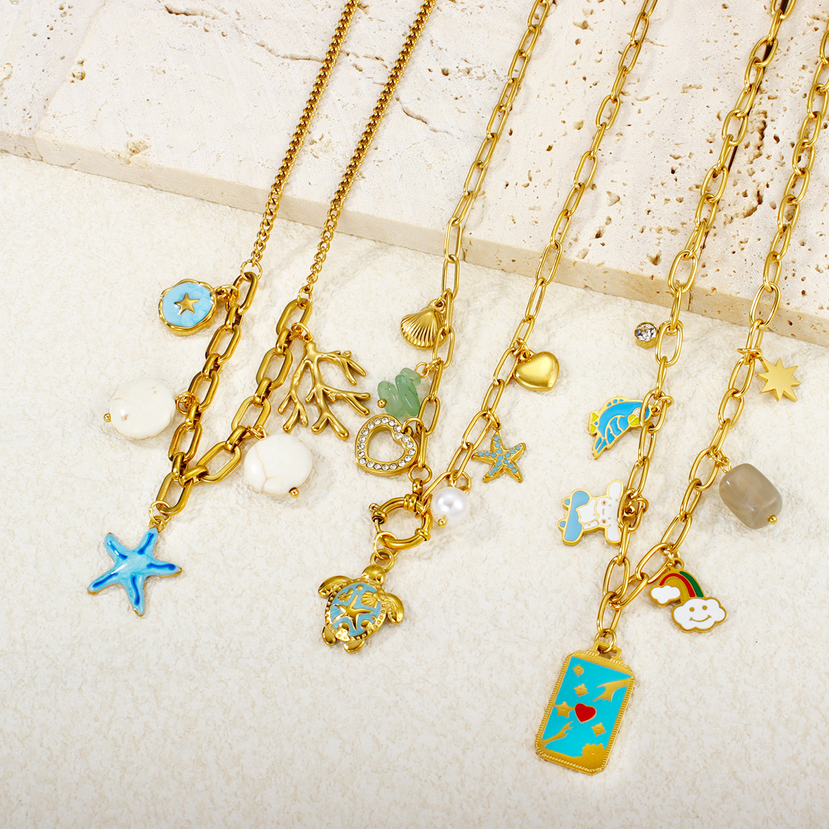 爱心海龟太阳海洋吊坠女士时尚礼物